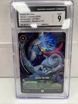 Disney Lorcana Winterspell #231/204 Freeze the Vine | Enchanted CGC 9 Mint - Image 1