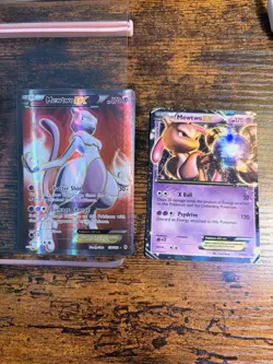 Pokemon TCG Mewtwo EX Card Lot 158/162 XYBreakthrough (Full Art) & BW45 Holo Lot - Image 1