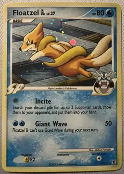 Pokemon Platinum Rising Rivals Single Card Holofoil Rare Floatzel GL 4/111 - Image 1