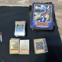 Yugioh 2003 XYZ Dragon Cannon (EMPTY) Collector's Tin Kaiba & 200+ Vintage Card - Image 1