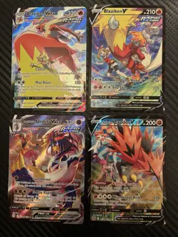Pokemon - Blaziken VMAX, Blaziken V, Urshifu VMAX, Zapdos V Alt Art- 4 Card Lot - Image 1