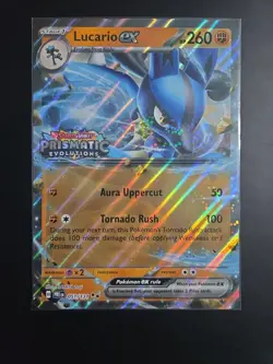 Pokemon Jumbo Lucario ex 051/131 Prismatic Evolutions Stamped Oversized Card 2 - Image 1