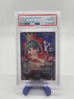 Sugar OP10-003 Leader Alt Art PSA 10 One Piece Card English - Image 1