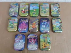 Pokemon Empty Mini Tins no cards (except Eevee) TINS ONLY Lot of 13 - Image 1