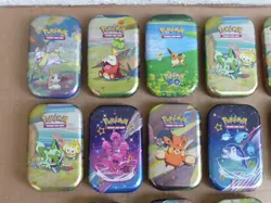 Pokemon Empty Mini Tins no cards (except Eevee) TINS ONLY Lot of 13 - Image 2