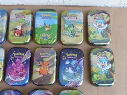 Pokemon Empty Mini Tins no cards (except Eevee) TINS ONLY Lot of 13 - Image 3
