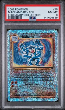 PSA 8 Machamp 2002 Legendary (Collection) 15/110 Reverse Holo Pokemon Card - Image 1