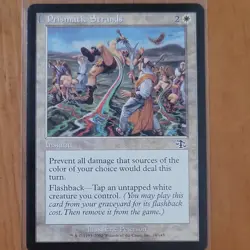 Magic: The Gathering Prismatic Strands Instant White Card 2002 Wizards - Image 1
