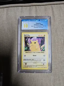 1999 WOTC Pokemon Card Pikachu 58/102 Base Set CGC 10 PRISTINE Blue Label - Image 1