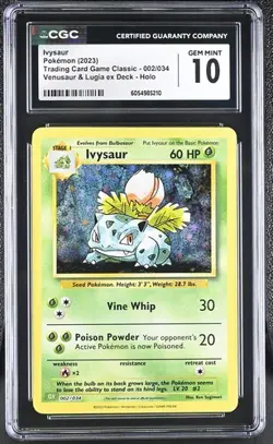 Pokemon Ivysaur 2023 Trading Card Game Classic 002/034 Holo CGC 10 - Image 1