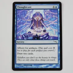 MTG Thoughtcast Mirrodin Magic The Gathering Vintage Card Blue Card Draw Sorcery - Image 1