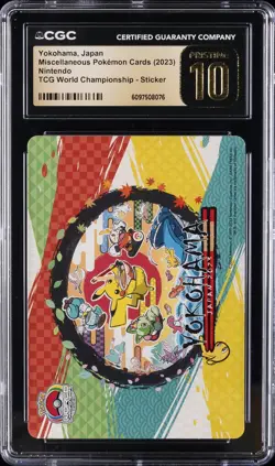 2023 MISC POKEMON CARDS TCG WORLD CHAMP YOKOHAMA, JAPAN CGC 10 PRISTINE - Image 1