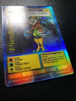 Piedmon BO-42 Digimon Digi Battle Series 1 Card 1999 Bandai NM Holo 1st ed - Image 3