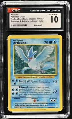 Pokemon Articuno 2023 Trading Card Game Classic 009/034 Holo CGC 10 - Image 1