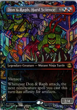Don & Raph, Hard Science (Borderless) R Teenage Mutant Ninja Turtles 205 NM Foil - Image 1