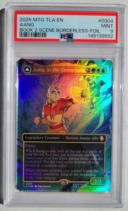 MTG Avatar PSA 9 MINT Foil Aang at the Crossroads 2025 Showcase Borderless #0304 - Image 2