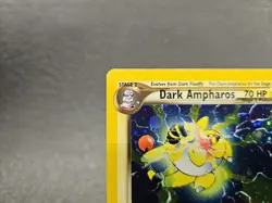 Pokemon Dark Ampharos TCG Neo Destiny Card 1/105 Unlimited Holo Rare LP - Image 2