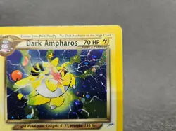 Pokemon Dark Ampharos TCG Neo Destiny Card 1/105 Unlimited Holo Rare LP - Image 3