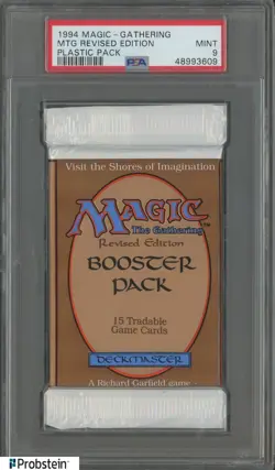 1994 Magic The Gathering MTG Revised Edition Booster Plastic Pack Sealed PSA 9 - Image 1