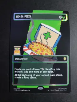 Ninja Pizza (Borderless Surge Foil) Rare MTG Ninja Turtles - Image 1