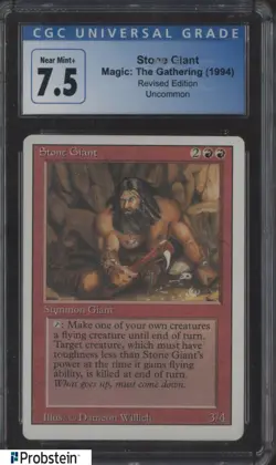 1994 MTG Magic The Gathering Revised Edition Stone Giant CGC 7.5 NM+ - Image 1