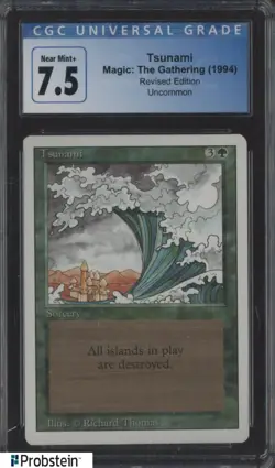 1994 MTG Magic The Gathering Revised Edition Tsunami CGC 7.5 NM+ - Image 1