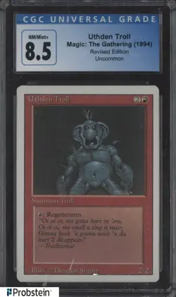 1994 MTG Magic The Gathering Revised Edition Uthden Troll CGC 8.5 NM-MT+ - Image 1