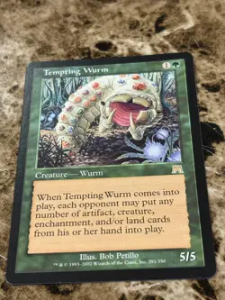 TEMPTING WURM Magic the Gathering MTG Onslaught LP - Image 1