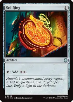 Sol Ring - Surge Foil Light Play, English Magic the Gathering MTG Teenage Mutant - Image 1