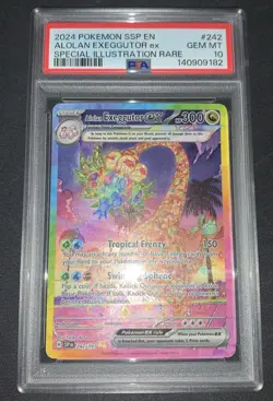 Pokemon TCG Alolan Exeggutor EX 242/191 Surging Sparks PSA 10 English - Image 1