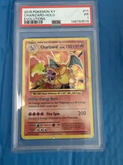 2016 POKEMON XY EVOLUTIONS #11 CHARIZARD-HOLO PSA 1 - Image 1
