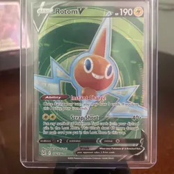 Pokemon Rotom V 176/196 Lost Origin Ultra Rare Full Art Holo NM Never Played - Image 1