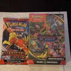 Phantasmal Flame Booster Bundle (6 Packs) & (1 Pack) Pokemon TCG Destined Rivals - Image 1