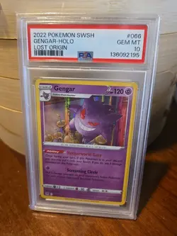 2022 POKEMON SWORD & SHIELD LOST ORIGIN #066 GENGAR-HOLO PSA 10 - Image 1