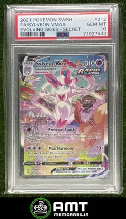 Sylveon VMAX PSA 10 2021 Pokemon Sword & Shield Evolving Skies Secret 212/203 43 - Image 1