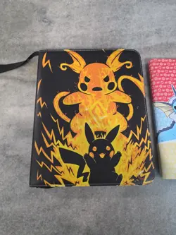 2X LOT Pokemon Card Binders Pikachu Card Album 9 Card sheet OVER 350 CARDs - Image 2