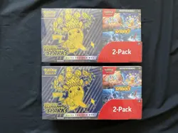 Pokemon TCG Surging Sparks ETB & Booster Bundle Costco 2-pack Factory Sealed TWO - Image 1