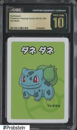 2019 Pokemon Playing Cards Japanese Old Maid Bulbasaur CGC 10 PRISTINE - Image 1