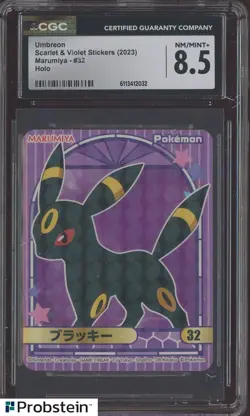 2023 Pokemon Scarlet & Violet Stickers Marumiya #32 Umbreon Holo CGC 8.5 - Image 1