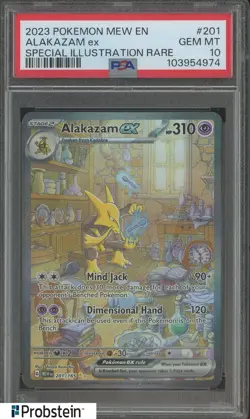 2023 Pokemon MEW EN Special Illustration Rare #201 Alakazam ex PSA 10 - Image 1