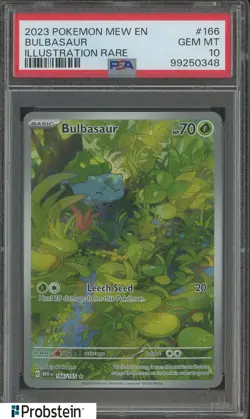 2023 Pokemon MEW EN Illustration Rare #166 Bulbasaur PSA 10 GEM MINT - Image 1