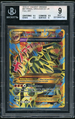 Pokemon Primal Groudon EX 2015 XY Ancient Origins Ultra Rare Full Art BGS 9 - Image 1