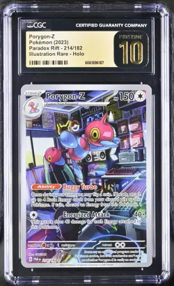 Pokemon 2023 Porygon-Z IR-Holo Paradox Rift #214 CGC PRISTINE 10 - Image 1