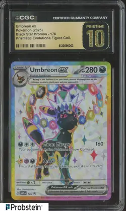2025 Pokemon BSP Prismatic Evolutions Figure Collection #176 Umbreon ex CGC 10 - Image 1