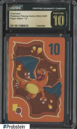 2022 Pokemon Playing Cards Korean Paper Safari - 10 Charizard CGC 10 PRISTINE - Image 1