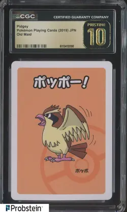 2019 Pokemon Playing Cards Japanese Old Maid Pidgey CGC 10 PRISTINE - Image 1