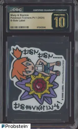 2025 Pokemon Trainers Pt.1 B-Side Label Misty & Starmie CGC 10 PRISTINE - Image 1