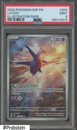 2024 Pokemon SSP En Illustration Rare #203 Latios PSA 9 MINT - Image 1