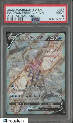 2025 Pokemon SWSH Astral Radiance #167 FA Origin Forme Palkia V PSA 9 MINT - Image 1