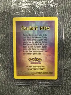 SEALED Ancient Mew Pokemon New Movie Promo Double Holo Foil Rare 1999-2000 MINT - Image 2
